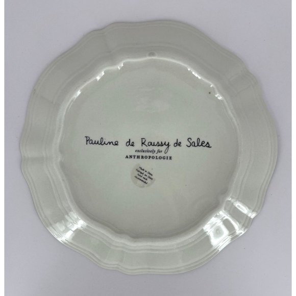 Anthropologie Pauline de Roussy de Sales Dessert Plate Turquoise 2022 NEW - Picture 3 of 5